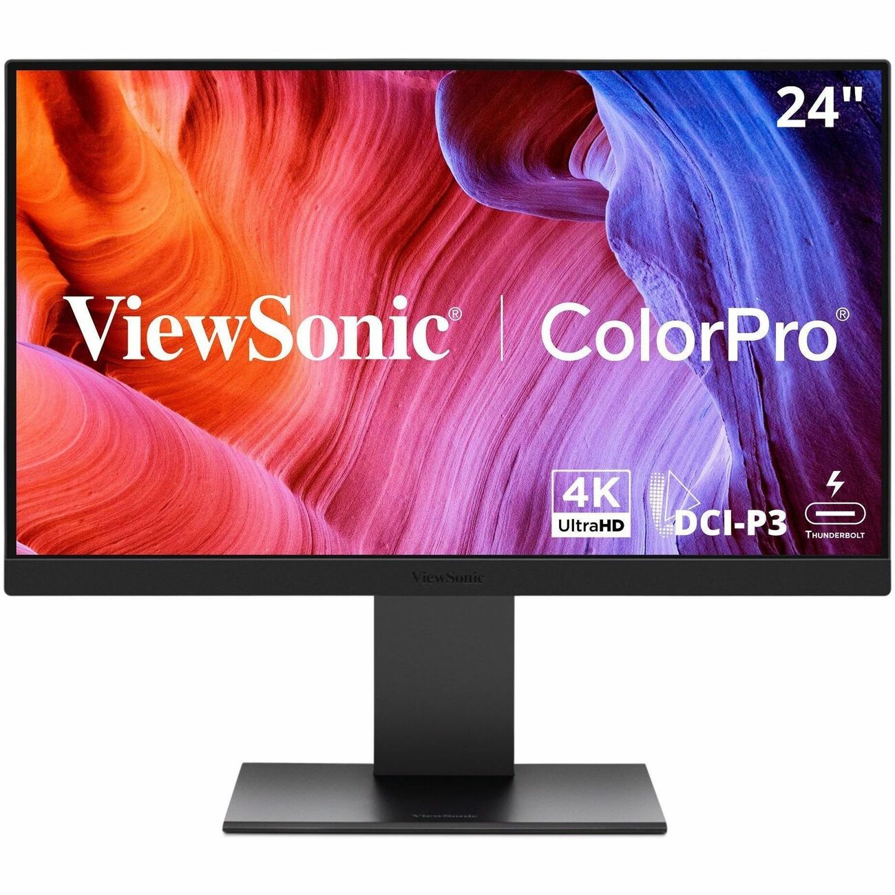 ViewSonic VP2488-4K 24 Inch 4K Mac-Ready Monitor with 100%sRGB, 98% DCI-P3, Pantone Validated, Advanced Ergonomics, Thunderbolt 4, USB Hub, HDMI, and DP for Home and Office ViewSonic VP2488-4K 24 Inch 4K Mac-Ready Monitor with 100%sRGB, 98% DCI-P3, Pantone Validated, Advanced Ergonomics, Thunderbolt 4, USB Hub, HDMI, and DP for Home and Office